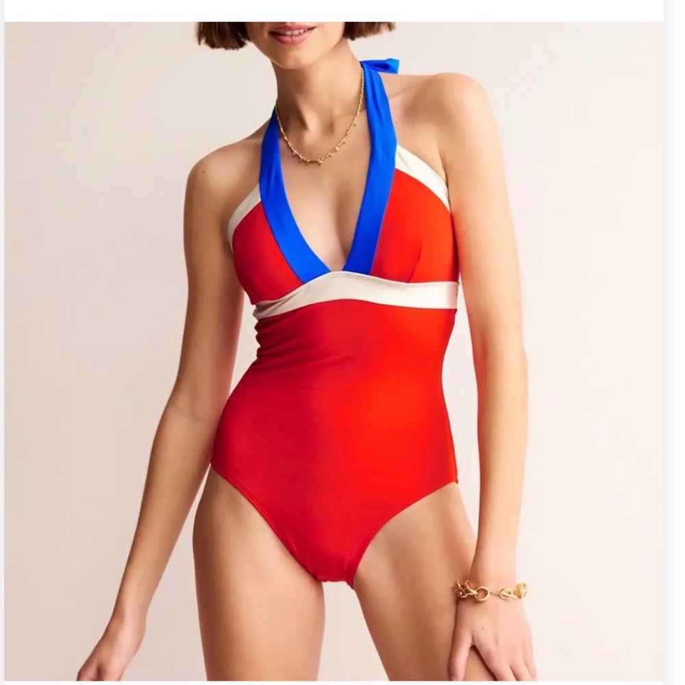 BODEN
Orange Ithaca Halter Swimsuit